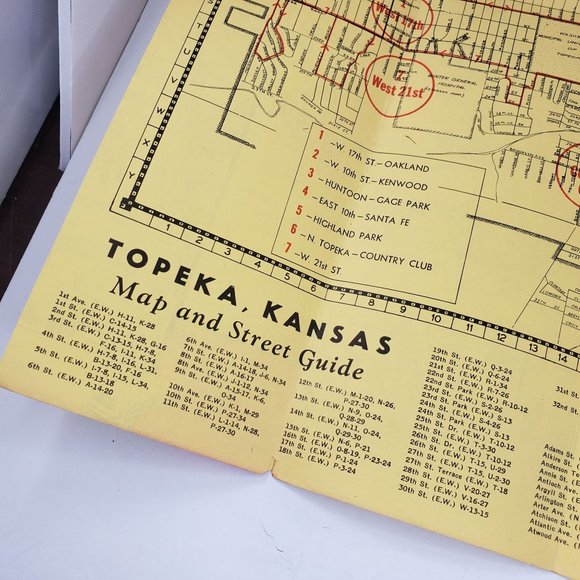 VIntage Topeka Transportation Company Kansas Bus Brochure How To Go By Bus Map - Picture 5 of 5